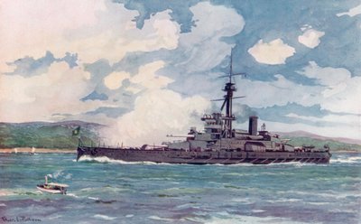 Le Super-Dreadnought brésilien "Minas Geraes" approchant de Rio - Edgar L. Pattison