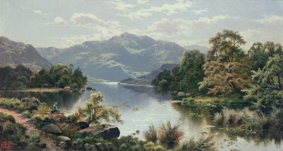 Scène de lac au nord du Pays de Galles - Edgar Longstaffe