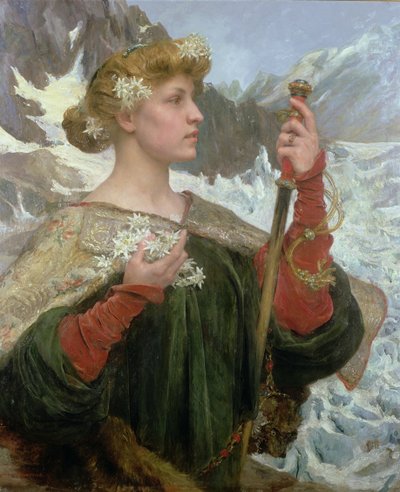 Edelweiss (huile sur panneau) - Edgar Maxence