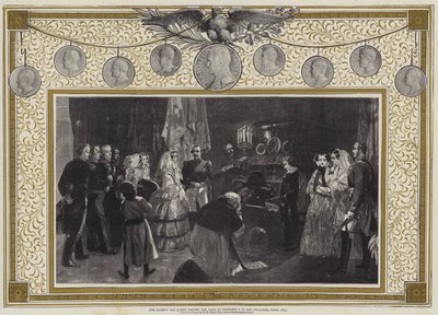 Sa Majesté la Reine visitant la tombe de Napoléon Ier aux Invalides, Paris - Edgar Melville (after) Ward