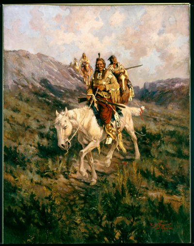 Visite à une autre tribu, 1909 - Edgar Samuel Paxson