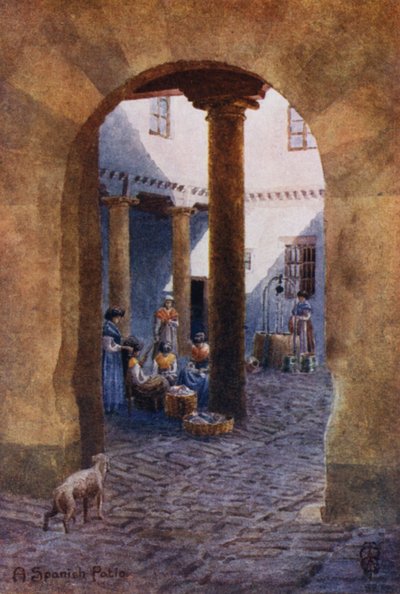 Espagne du Nord : Un patio espagnol - Edgar T. A. Wigram