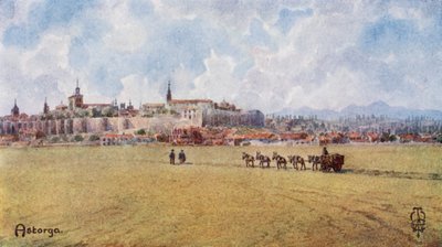Espagne du Nord : Astorga, vue du sud-est - Edgar T. A. Wigram