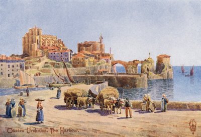 Espagne du Nord : Castro Urdiales, le port - Edgar T. A. Wigram