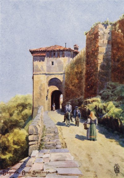 Espagne du Nord : Ségovie, Arco Santiago - Edgar T. A. Wigram