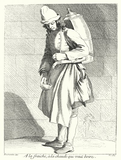 Froid ou Chaud, Qui Veut Boire (gravure) - Edmé (after) Bouchardon