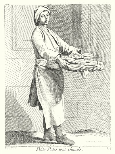 Vendeur de pâtisseries (gravure) - Edmé (after) Bouchardon