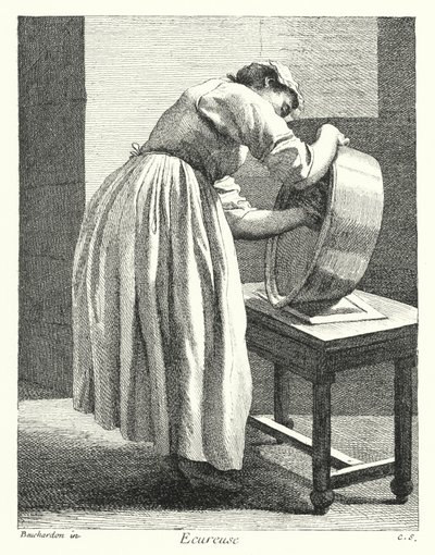 Femme de cuisine - Edmé (after) Bouchardon