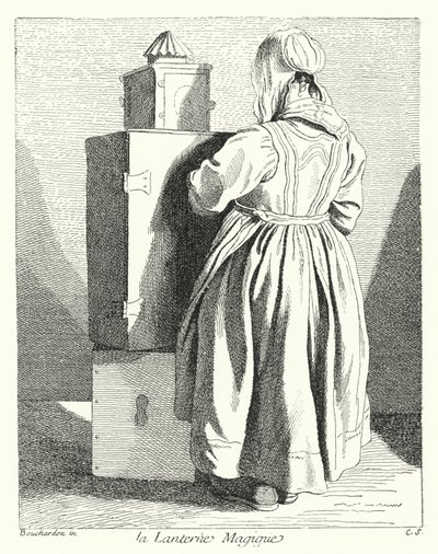 La Lanterne Magique (gravure) - Edmé (after) Bouchardon