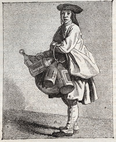 Le marchand de lanternes (gravure) - Edmé Bouchardon