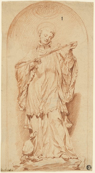 Saint François tenant un crucifix - Edmé Bouchardon