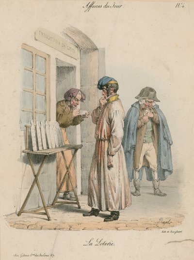 Affaires du jour - la loterie - Edme Jean Pigal