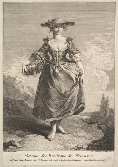 Paysanne de la région de Ferrare, 1734 - Edme Jeaurat