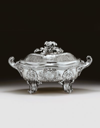 Soupière Louis XV, couvercle et doublure - Edme Pierre Balzac