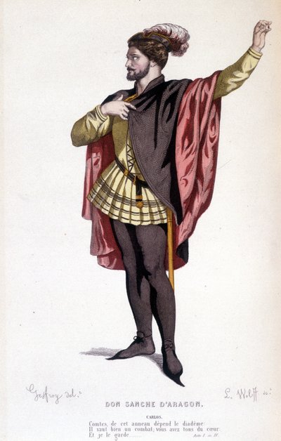 Le personnage de Carlos dans la comédie Don Sanche d