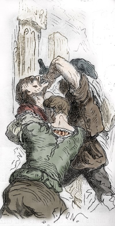 Peste noire : massacre des Juifs, 1348, illustration de "Histoire-populaire-de-France" par Charles Lahure, 1866 - Edmond Charles Yon
