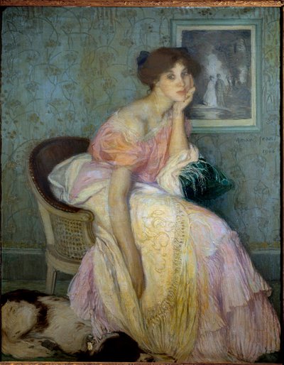 Portrait de Mlle Ella Carmichael, gouvernante des enfants - Edmond François Aman Jean