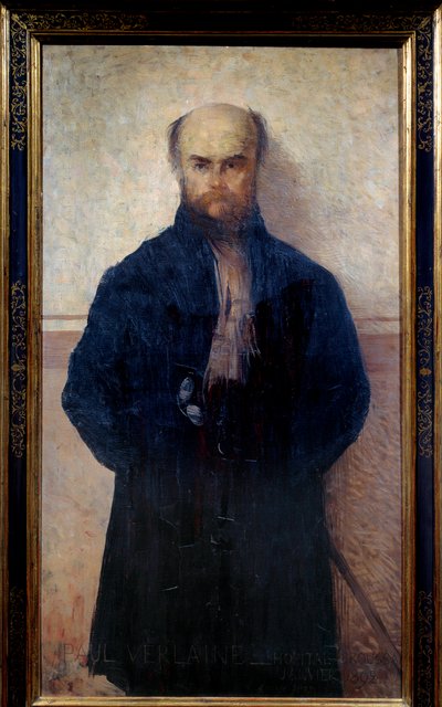 Portrait de Paul Verlaine (1844 - 1896) poète et écrivain français - Edmond François Aman Jean