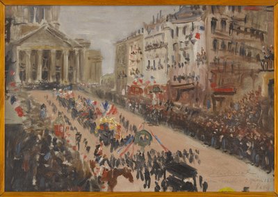 Les funérailles de Victor Hugo, le cortège rue Soufflot, en juin 1885 - Edmond Lachenal