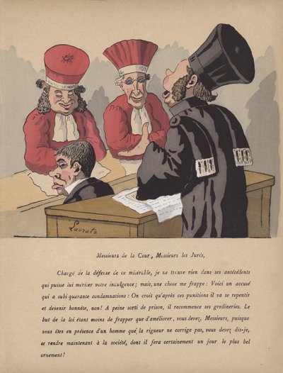Scène de tribunal - Edmond Lavrate