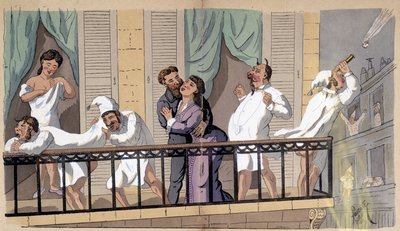 Les nuits sont si chaudes ! - caricature sociale par Lavrate - Edmond Lavrate