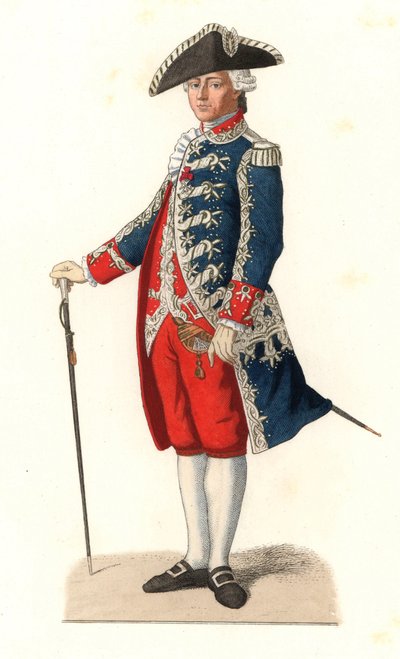 Charles Gravier, Comte de Vergennes (1719-1787), en uniforme de capitaine des gardes de la porte du roi, France - Edmond Lechevallier Chevignard