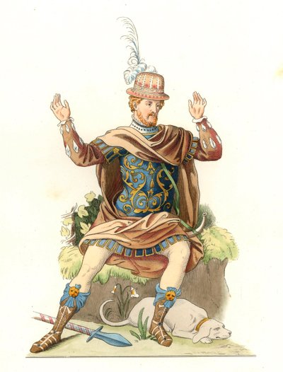 Gentilhomme français portant un costume antique - Edmond Lechevallier Chevignard