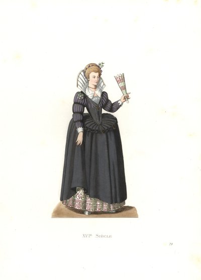 Femme française du règne du roi Henri III - Edmond Lechevallier Chevignard