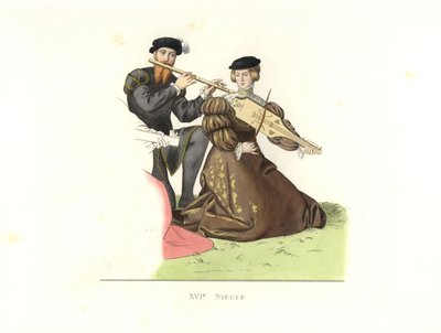Gentleman et femme, Angleterre - Edmond Lechevallier Chevignard