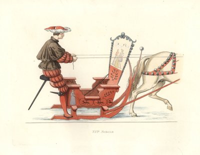 Homme allemand participant à une course de traîneau - Edmond Lechevallier Chevignard