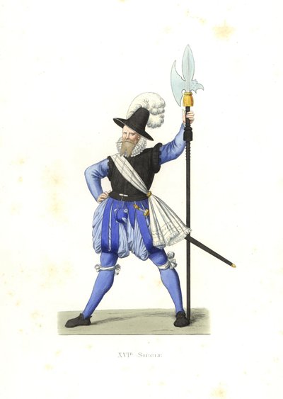 Heinrich Schmid, hallebardier suisse - Edmond Lechevallier Chevignard