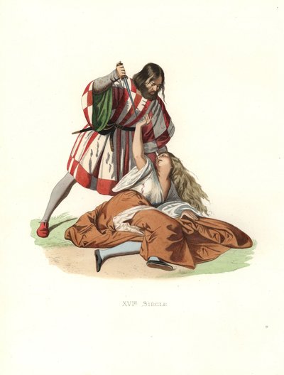Homme vénitien tuant sa femme - Edmond Lechevallier Chevignard