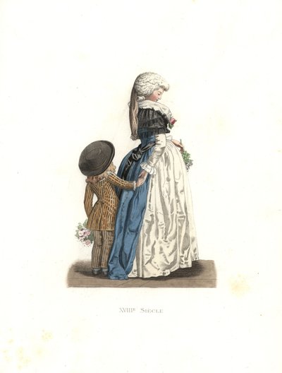 Jeune femme et petit garçon, France - Edmond Lechevallier Chevignard