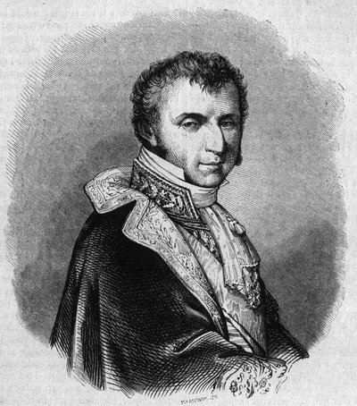 Portrait de Nicolas François Mollien (1758-1850), homme politique français. Gravure par Chevignard dans "Le Magasin Pittoresque" - Edmond Lechevallier Chevignard