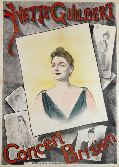 Yvette Guilbert Concert Parisien, 1890 - Edmond Marie Höner