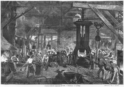 Forge de la Compagnie Derosne et Cail, Grenelle, illustration de 