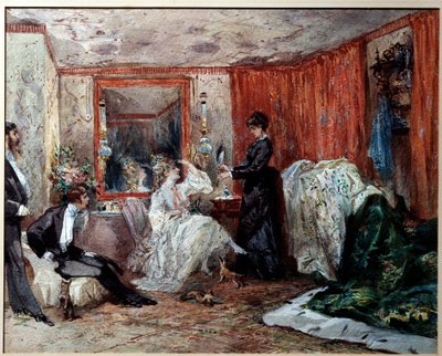 Comédienne de théâtre Hortense Schneider dans sa loge - Edmond Morin
