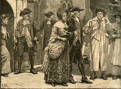 Costumes au début du règne de George III, début des années 1760, vers 1890 - Edmund Blair Leighton