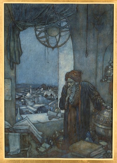 Un muezzin de la Tour des Ténèbres - Edmund Dulac