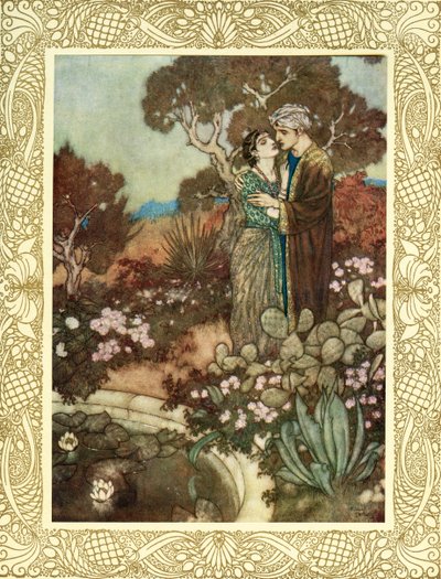 Toi, dans ta petite heure de grâce, Enlace le cyprès ondulant dans tes bras, Avant que la Mère ne te replie dans ses bras, et te dissolve dans une dernière étreinte, illustration du 