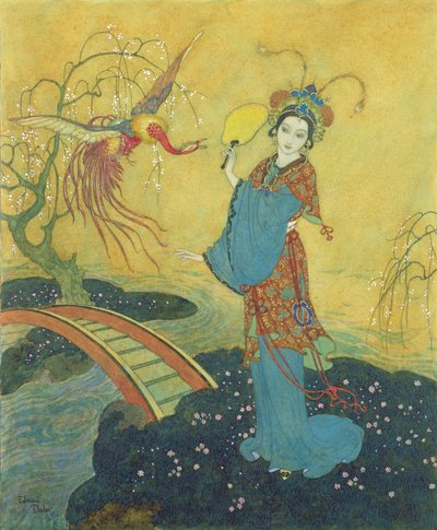 Princesse Badoura, illustration de Princesse Badoura, Un conte des Mille et Une Nuits, raconté par Laurence Housman - Edmund Dulac