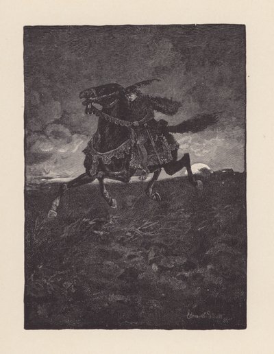 Illustration pour The Eve of St Agnes de John Keats (lithographie) - Edmund Henry Garrett
