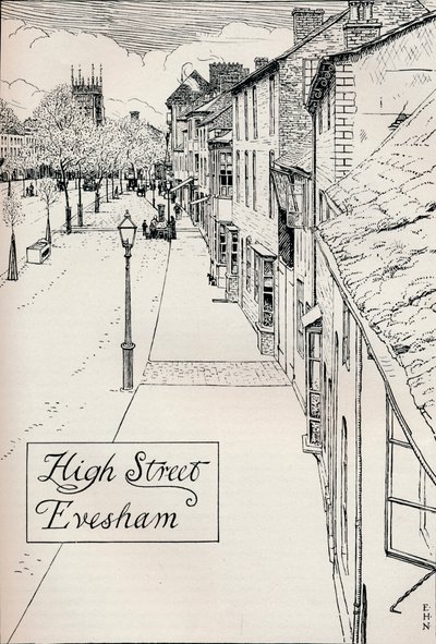 High Street Evesham, 19e siècle - Edmund Hort New