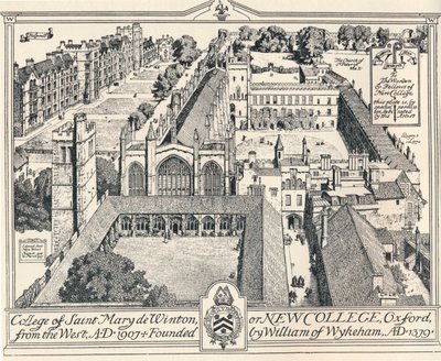 New College, Oxford, vers 1905 - Edmund Hort New