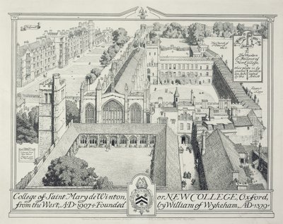 Le Collège de St Mary de Winton ou New College, 1928 - Edmund Hort New