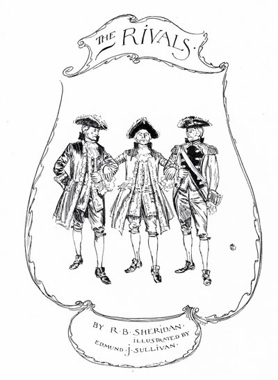 Illustration pour Les Rivaux de Sheridan (gravure) - Edmund Joseph (after) Sullivan