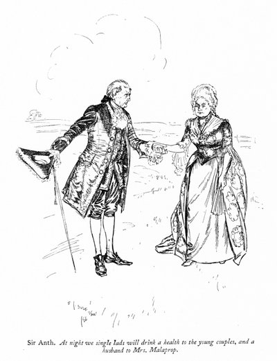 Illustration pour Les Rivaux de Sheridan (gravure) - Edmund Joseph (after) Sullivan