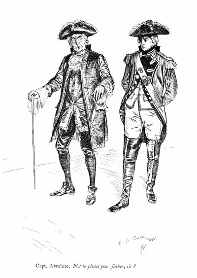 Illustration pour Les Rivaux de Sheridan (gravure) - Edmund Joseph (after) Sullivan