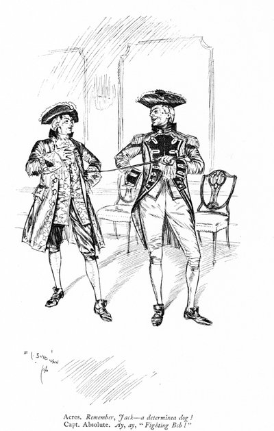 Illustration pour The Rivals de Sheridan (gravure) - Edmund Joseph (after) Sullivan