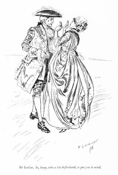 Illustration pour The Rivals de Sheridan (gravure) - Edmund Joseph (after) Sullivan